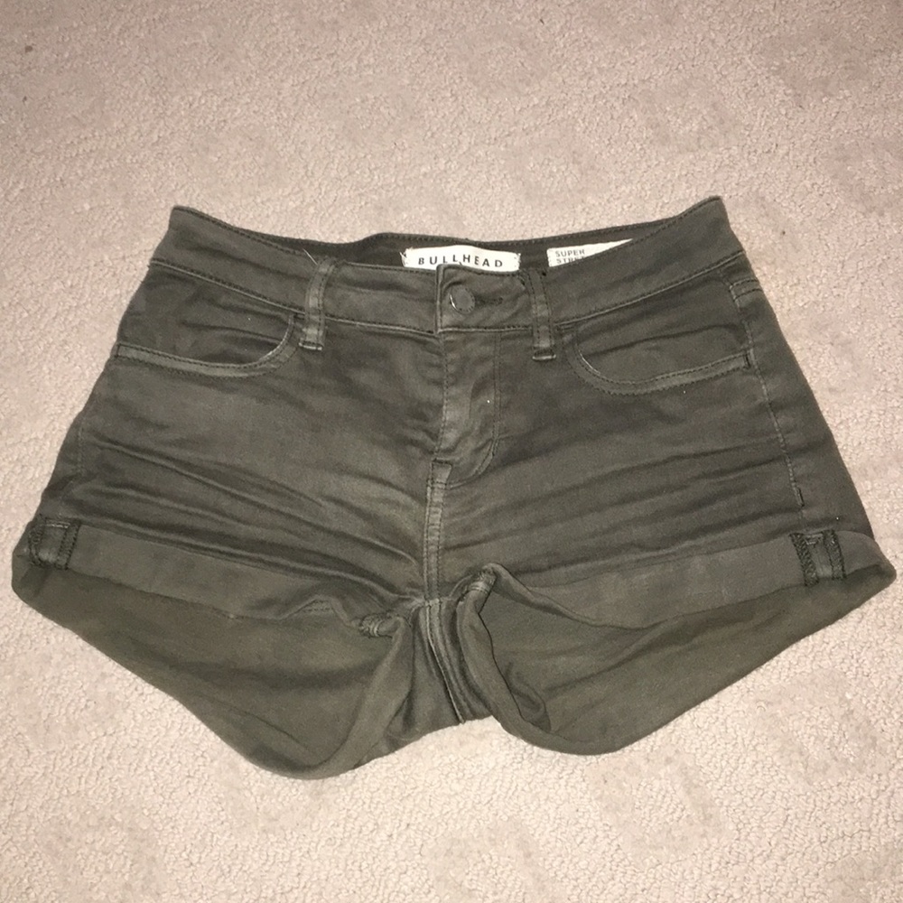 Army Green Jean Shorts